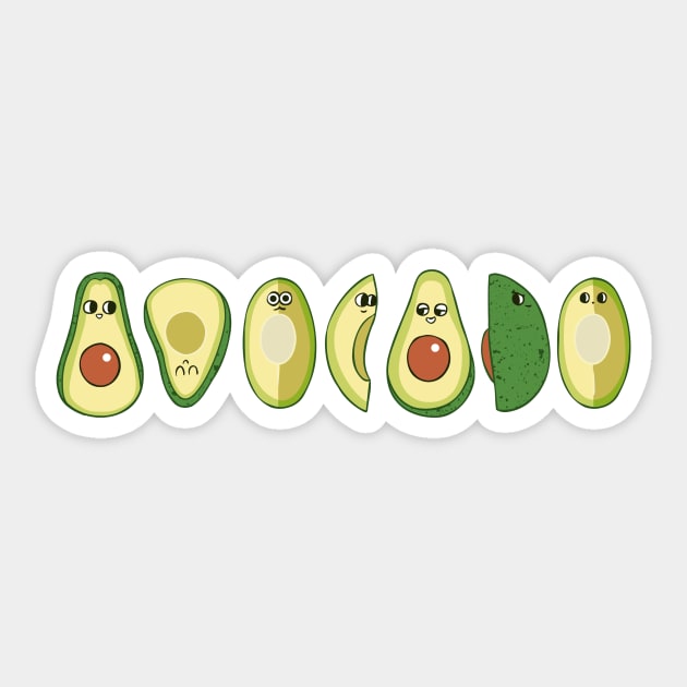 AVOCADO Sticker by huebucket